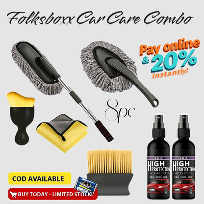 8-in-1 Premium Microfiber Car Cleaning Kit – Interior & Exterior Detailing Set
