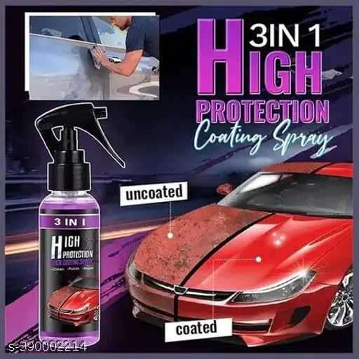 3 In 1 High Protection Ceramic Coating Nano Spray "Buy 1 & Get 1 Free also get 1 Microfiber Cloth Free"