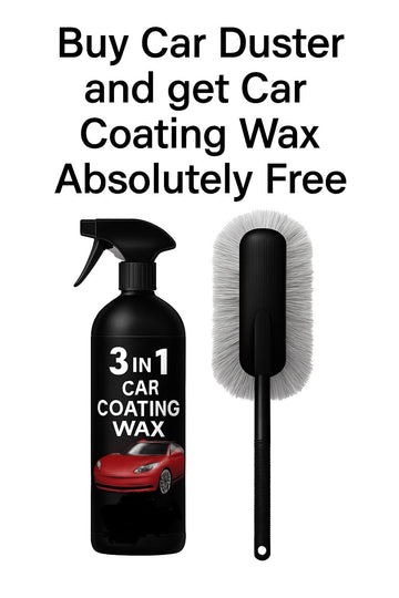 Car Duster – Ceramic Wax Infused Car Cleaner for Scratch-Free Cleaning, Buy Now and Get Car Coating Wax FREE!!