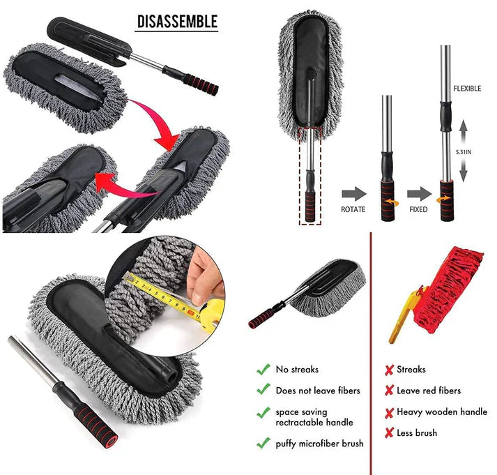 Buy Extendable Microfiber Cleaning Brush And Get Car Detailing Brush and Windshield Cleaning Tablets Worth Rs. 599/- FREE!! Navratri Offer