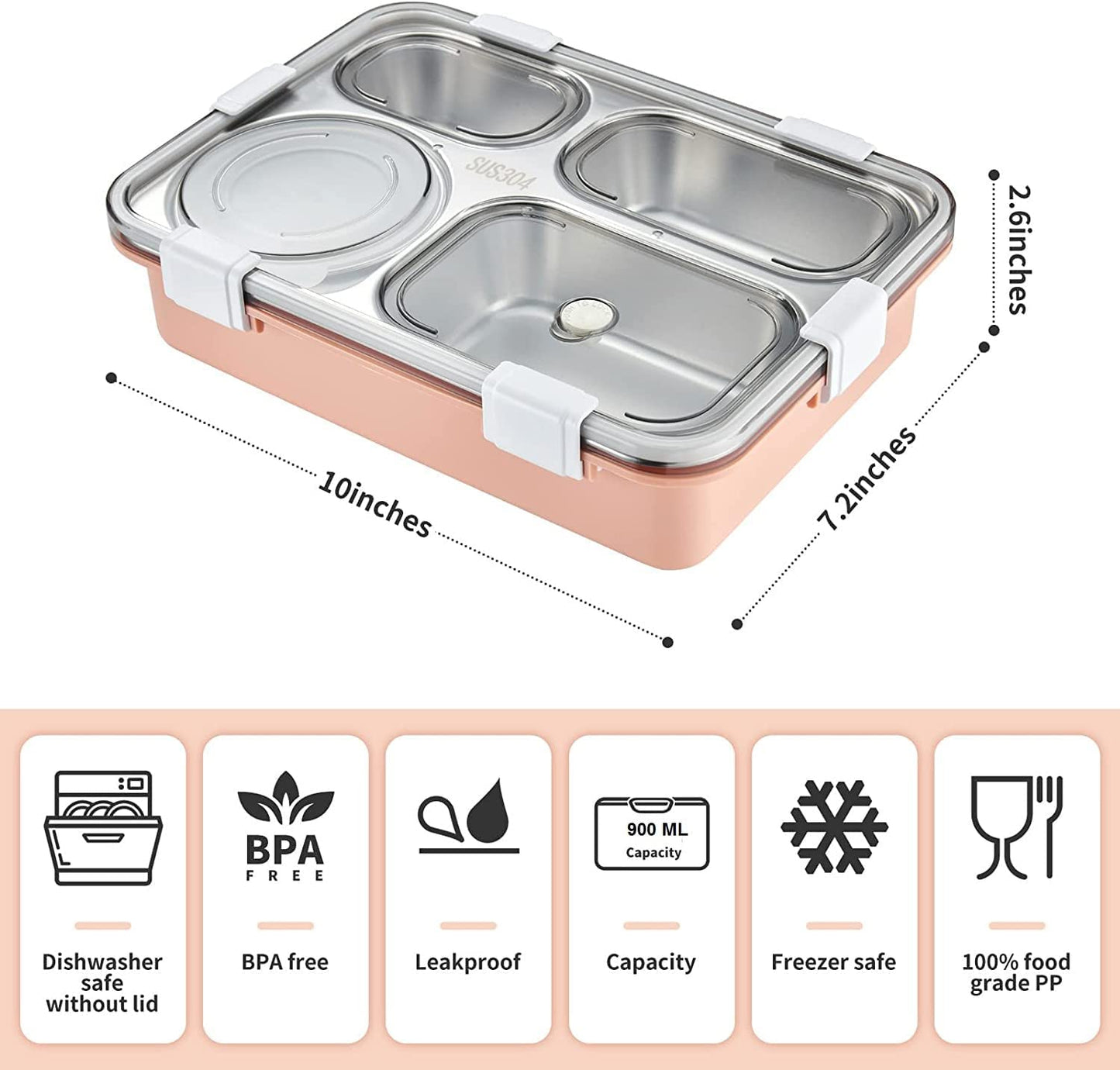 Leak-Proof Stainless Steel Bento Box