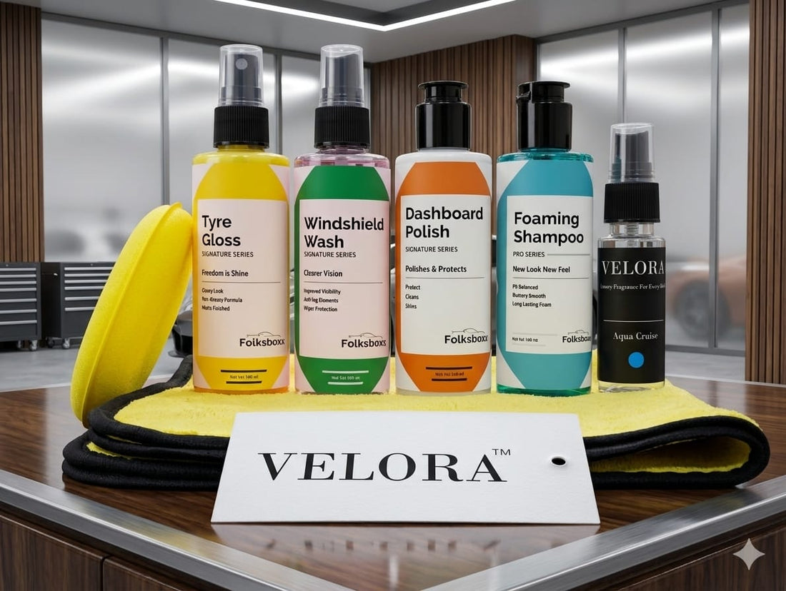 Folksboxx 8-in-1 Complete Car Care Kit – All-in-One Cleaning & Fragrance Solution