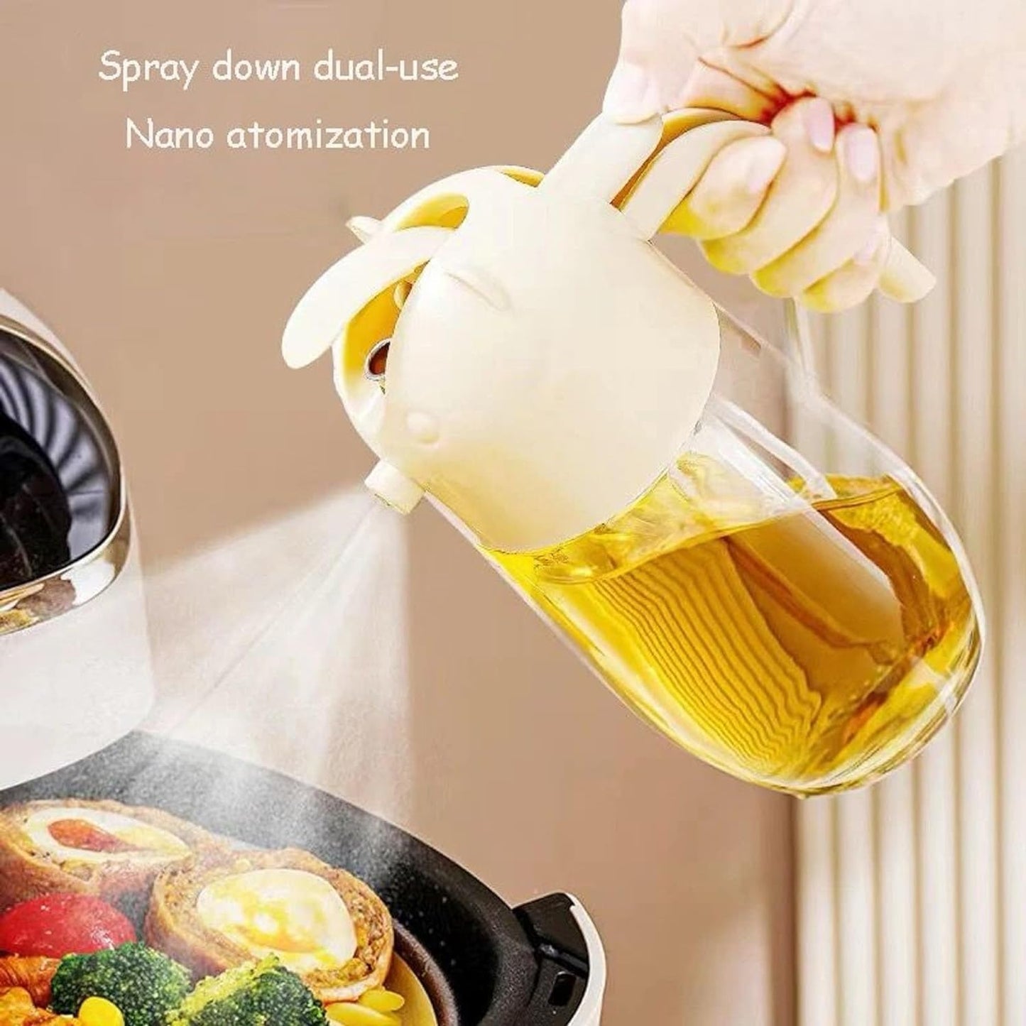 2-in-1 Glass Oil Dispenser & Sprayer