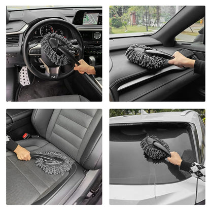 Mini Car Cleaning Brush with Handle